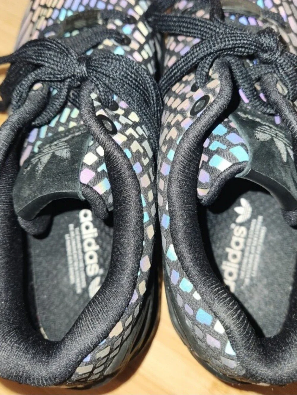 Adidas ZX Flux Xeno Reflective Iridescent Torsion Shoes Sneakers Sz 8